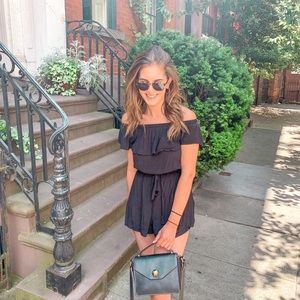Express Black off the shoulder romper